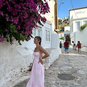 Free People Pink Open Back Maxi Dress